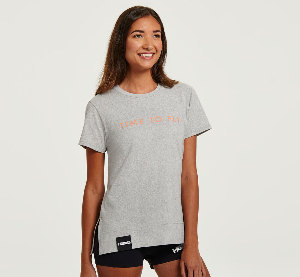 Hoka One One Brand T-Shirt Dam Grå - SE-3608471